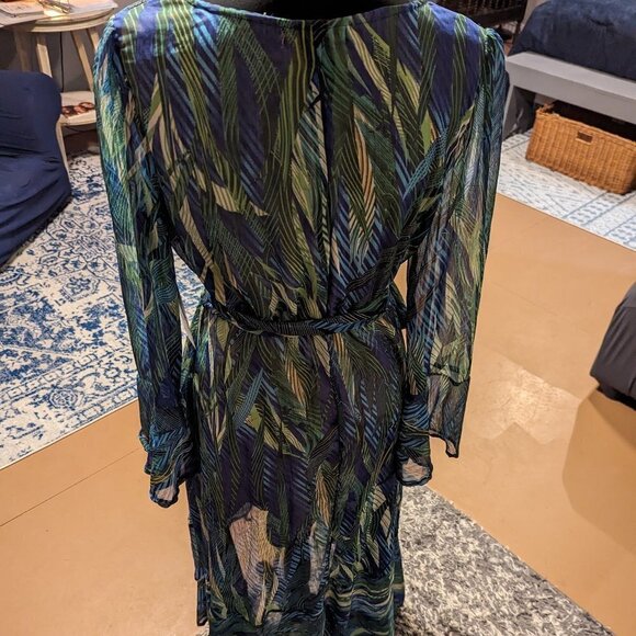 NWT Une Ame Boho Floral Bell Sleeve High-Low Dress | Size L - Picture 7 of 7